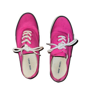 Pink nine west slip on sneakers
